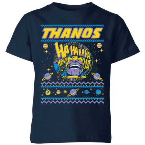T-Shirt de Noël Homme Thanos - Bleu Marine - 9-10 ans - Navy chez Zavvi FR image 5059478424226
