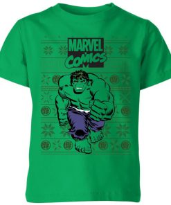 T-Shirt de Noël Homme Marvel Avengers Hulk - Vert - 3-4 ans - Kelly Green chez Zavvi FR image 5059478424240