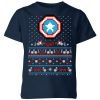 T-Shirt de Noël Homme Marvel Avengers Captain America Pixel Art - Bleu Marine - 11-12 ans - Navy chez Zavvi FR image 5059478424431