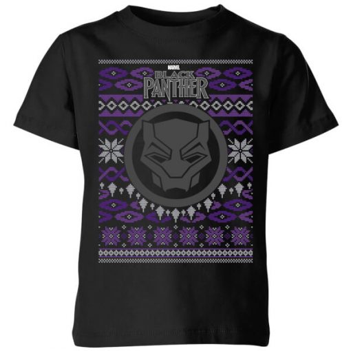 T-Shirt de Noël Homme Marvel Avengers Black Panther - Noir - 11-12 ans - Noir chez Zavvi FR image 5059478424981