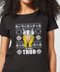 Marvel Thor Face Women's Christmas T-Shirt - Black - XXL - Noir chez Zavvi FR image 5059478610858