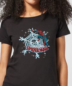 Marvel The Amazing Spider-Man Snowflake Web Women's Christmas T-Shirt - Black - XXL - Noir chez Zavvi FR image 5059478611039