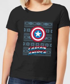 Marvel Captain America Women's Christmas T-Shirt - Black - XXL - Noir chez Zavvi FR image 5059478614306