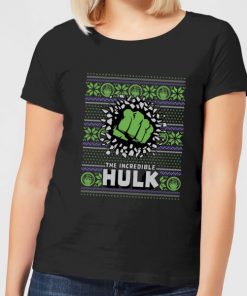 Marvel Hulk Punch Women's Christmas T-Shirt - Black - XXL - Noir chez Zavvi FR image 5059478614818