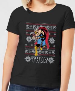 Marvel Thor Women's Christmas T-Shirt - Black - XXL - Noir chez Zavvi FR image 5059478617697