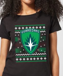 Guardians Of The Galaxy Badge Pattern Christmas Women's Christmas T-Shirt - Black - XXL - Noir chez Zavvi FR image 5059478618861