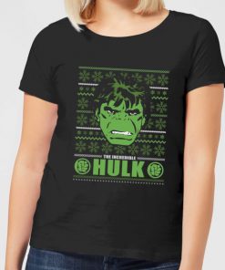 Marvel Hulk Face Women's Christmas T-Shirt - Black - XXL - Noir chez Zavvi FR image 5059478619134