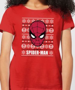 Marvel Spider-Man Women's Christmas T-Shirt - Red - XXL - Rouge chez Zavvi FR image 5059478622738