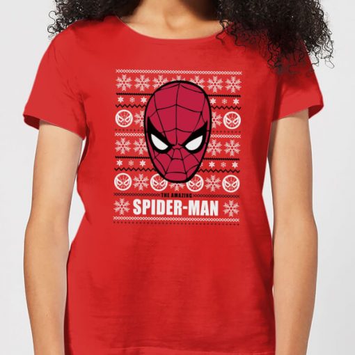 Marvel Spider-Man Women's Christmas T-Shirt - Red - XXL - Rouge chez Zavvi FR image 5059478622738