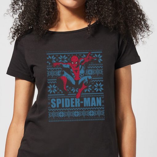 Marvel Spider-Man Women's Christmas T-Shirt - Black - XXL - Noir chez Zavvi FR image 5059478624381