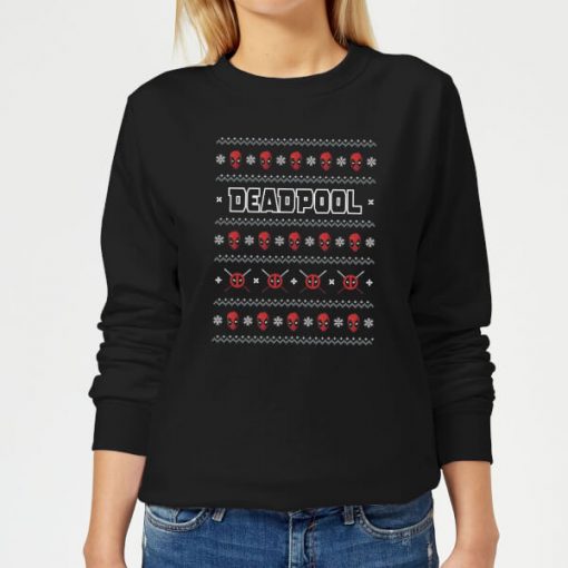 Marvel Deadpool Women's Christmas Sweatshirt - Black - 5XL - Noir chez Zavvi FR image 5059478626484