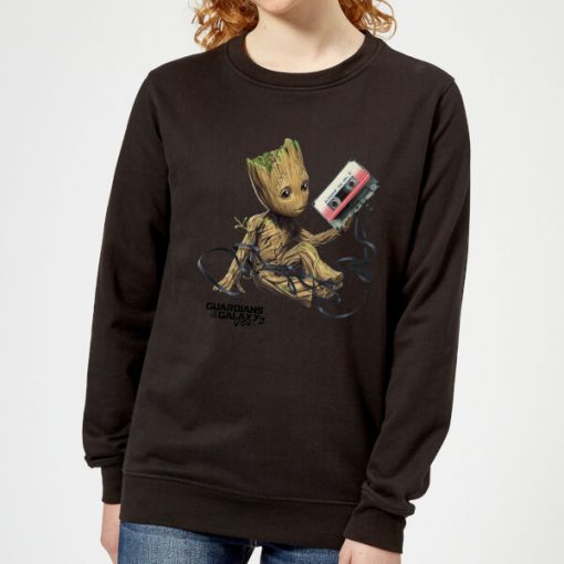 Guardians Of The Galaxy Groot Tape Women's Christmas Sweatshirt - Black - 5XL - Noir chez Zavvi FR image 5059478627627
