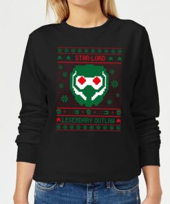 Guardians Of The Galaxy Star-Lord Pattern Women's Christmas Sweatshirt - Black - 5XL - Noir chez Zavvi FR image 5059478630238