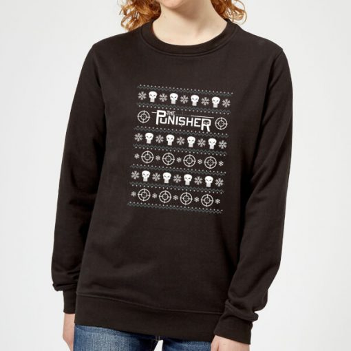 Marvel Punisher Women's Christmas Sweatshirt - Black - 5XL - Noir chez Zavvi FR image 5059478631105