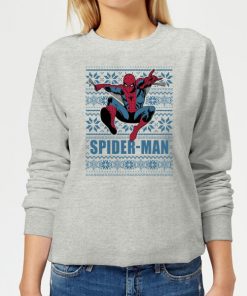 Marvel Spider-Man Women's Christmas Sweatshirt - Grey - XXL - Gris chez Zavvi FR image 5059478633925