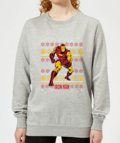 Marvel Iron Man Women's Christmas Sweatshirt - Grey - XXL - Gris chez Zavvi FR image 5059478636445