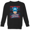 Marvel Captain America Face Kids' Christmas Sweatshirt - Black - 11-12 ans - Noir chez Zavvi FR image 5059478642743