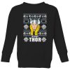Marvel Thor Face Kids' Christmas Sweatshirt - Black - 11-12 ans - Noir chez Zavvi FR image 5059478643092