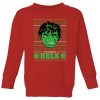 Marvel Hulk Face Kids' Christmas Sweatshirt - Red - 11-12 ans - Rouge chez Zavvi FR image 5059478645744