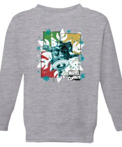 Marvel Black Widow Captain America Kids' Christmas Sweatshirt - Grey - 11-12 ans - Gris chez Zavvi FR image 5059478647045