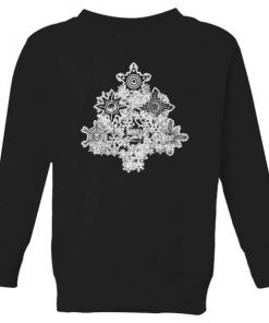 Marvel Shields Snowflakes Kids' Christmas Sweatshirt - Black - 11-12 ans - Noir chez Zavvi FR image 5059478647694