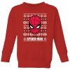 Marvel Spider-Man Kids' Christmas Sweatshirt - Red - 11-12 ans - Rouge chez Zavvi FR image 5059478647991