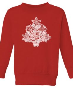 Marvel Shields Snowflakes Kids' Christmas Sweatshirt - Red - 11-12 ans - Rouge chez Zavvi FR image 5059478649391