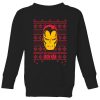 Marvel Iron Man Face Kids' Christmas Sweatshirt - Black - 11-12 ans - Noir chez Zavvi FR image 5059478650045