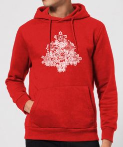 Marvel Shields Snowflakes Christmas Hoodie - Red - M - Rouge chez Zavvi FR image 5059478657310