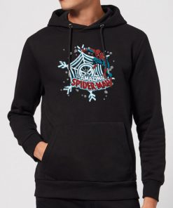 Marvel The Amazing Spider-Man Snowflake Web Christmas Hoodie - Black - M - Noir chez Zavvi FR image 5059478658317