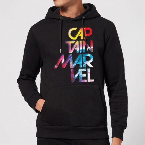 Captain Marvel Galactic Text Hoodie - Black - M - Noir chez Zavvi FR image 5059478743761