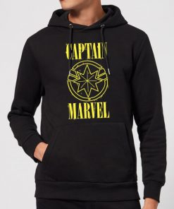 Captain Marvel Grunge Logo Hoodie - Black - M - Noir chez Zavvi FR image 5059478743815