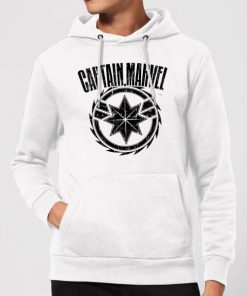 Captain Marvel Logo Hoodie - White - M - Blanc chez Zavvi FR image 5059478744065