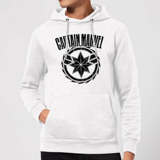 Captain Marvel Logo Hoodie - White - M - Blanc chez Zavvi FR image 5059478744065
