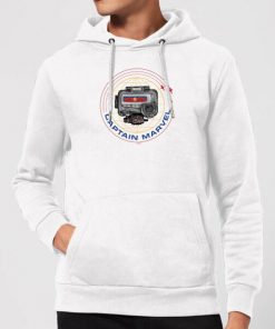 Captain Marvel Pager Hoodie - White - M - Blanc chez Zavvi FR image 5059478744614