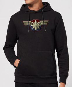 Captain Marvel Chest Emblem Hoodie - Black - M - Noir chez Zavvi FR image 5059478744768