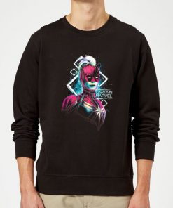 Captain Marvel Neon Warrior Sweatshirt - Black - XXL - Noir chez Zavvi FR image 5059478745123