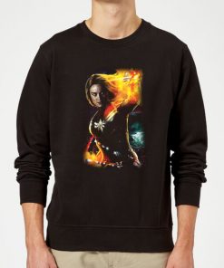 Captain Marvel Galactic Shine Sweatshirt - Black - XXL - Noir chez Zavvi FR image 5059478745369