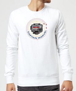 Captain Marvel Pager Sweatshirt - White - XXL - Blanc chez Zavvi FR image 5059478746243