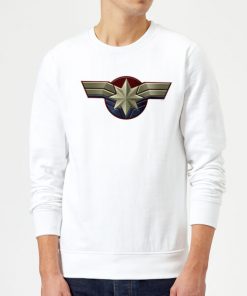 Captain Marvel Chest Emblem Sweatshirt - White - XXL - Blanc chez Zavvi FR image 5059478746724