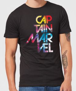 Captain Marvel Galactic Text Men's T-Shirt - Black - XXL - Noir chez Zavvi FR image 5059478747127