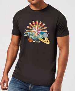 Captain Marvel Star Power Men's T-Shirt - Black - XXL - Noir chez Zavvi FR image 5059478748728