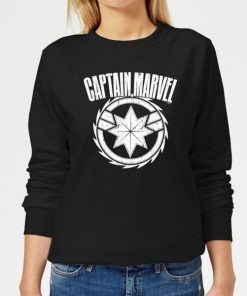 Captain Marvel Logo Women's Sweatshirt - Black - 5XL - Noir chez Zavvi FR image 5059478749268