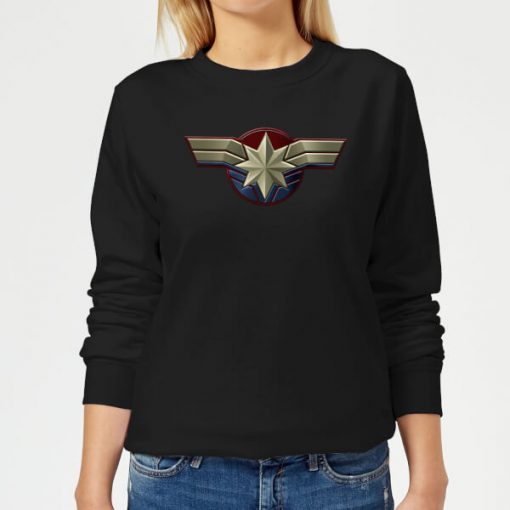 Captain Marvel Chest Emblem Women's Sweatshirt - Black - 5XL - Noir chez Zavvi FR image 5059478749442