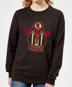 Captain Marvel Flying Warrior Women's Sweatshirt - Black - 5XL - Noir chez Zavvi FR image 5059478749534