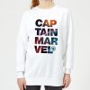 Captain Marvel Space Text Women's Sweatshirt - White - XXL - Blanc chez Zavvi FR image 5059478750318