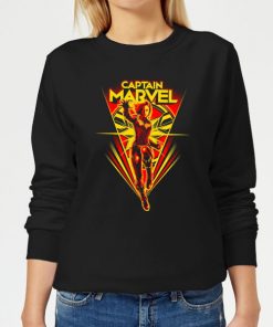 Captain Marvel Freefall Women's Sweatshirt - Black - 5XL - Noir chez Zavvi FR image 5059478750523