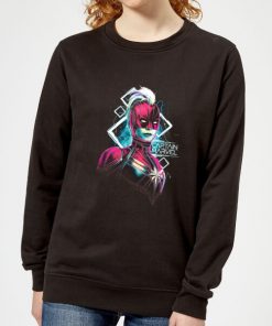 Captain Marvel Neon Warrior Women's Sweatshirt - Black - 5XL - Noir chez Zavvi FR image 5059478750974