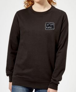 Captain Marvel Name Badge Women's Sweatshirt - Black - 5XL - Noir chez Zavvi FR image 5059478751155