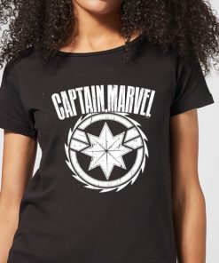 Captain Marvel Logo Women's T-Shirt - Black - XXL - Noir chez Zavvi FR image 5059478751483